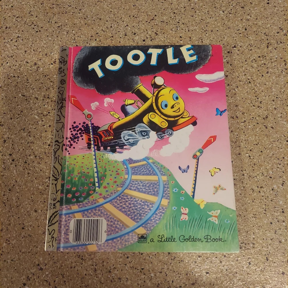 Vintage collectible Tootle Little Golden Book train 1945